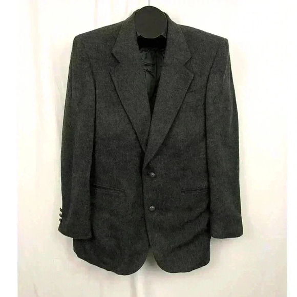 VTG Charcoal 100% Camel Hair Men's Blazer Sports Jacket Lined 40R Made in USA - Picture 5 of 14